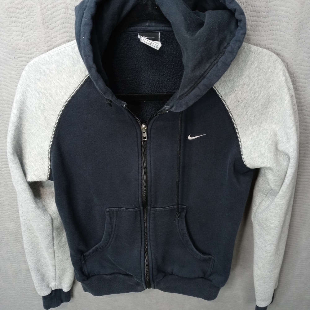 Nike Womens sz M Team Club Full Zip Fleece  Blue/G
